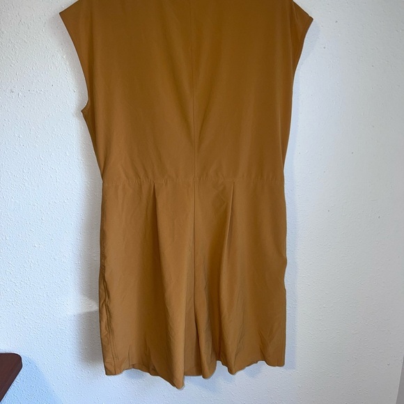 Athleta Mustard Sleeveless Wrap Romper - Picture 3 of 3